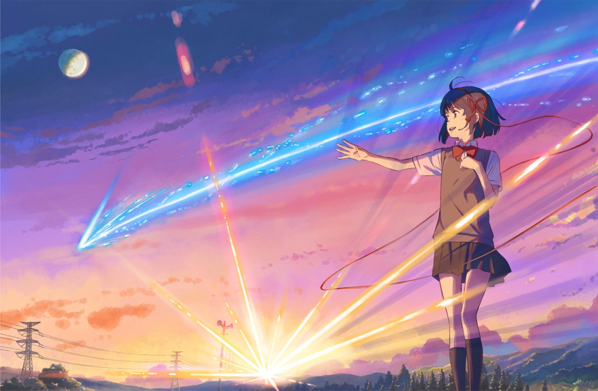 kimi_no_na_wa landscape miyamizu_mitsuha seifuku tachibana_taki