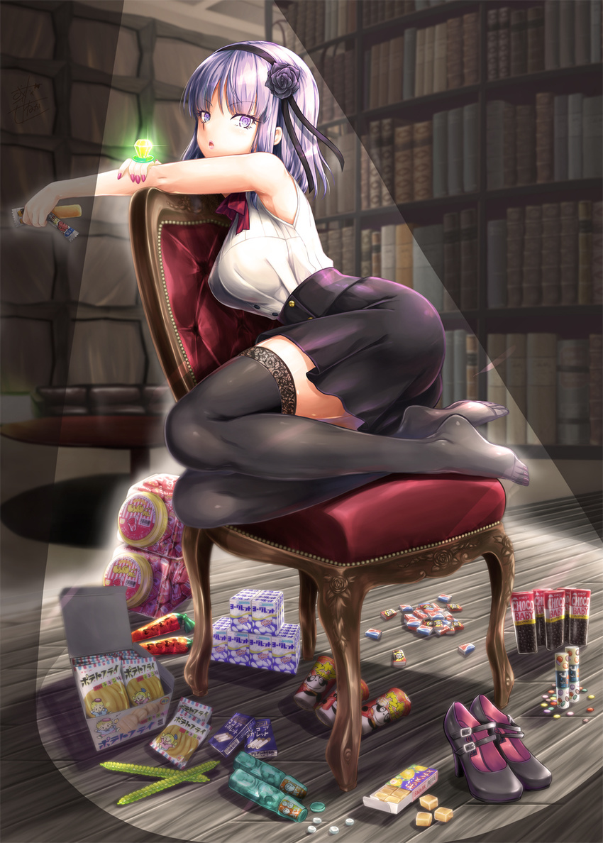 alto_seneka dagashi_kashi shidare_hotaru tagme thighhighs