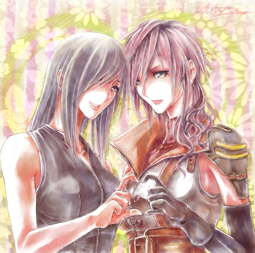 éclair_farron fantasy final final_fantasy final_fantasy_vii final_fantasy_xiii hebi_utage highres tifa_lockhart