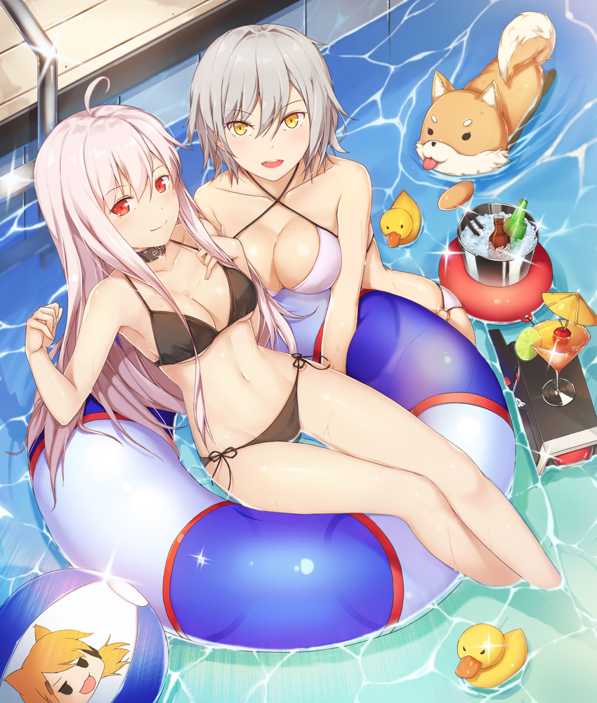 bikini cleavage girls_frontline hallohi kar98k_(girls_frontline) swimsuits tdi_vector_(girls_frontline)