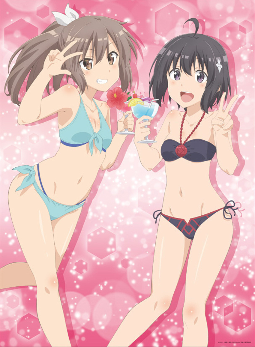 bikini itai_no_wa_iya_nano_de_bougyoryoku_ni_kyokufuri_shitai_to_omoimasu. maple_(bofuri) sally_(bofuri) swimsuits