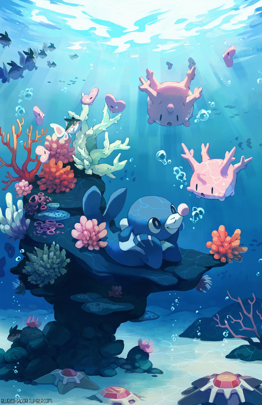 2016 3_fingers 4_legs amazing_background ambient_fish ambient_sealife ambiguous_gender anthozoan arm_support barefoot black_body blue_body blue_fur bluekomadori bubble buried clothing cnidarian coral coral_reef corsola cristal daww day detailed detailed_background digital_media_(artwork) elemental_creature english_text eye_contact feet feral fin fingers finneon fish floppy_ears fur generation_1_pokemon generation_2_pokemon generation_3_pokemon generation_4_pokemon generation_7_pokemon group hi_res leaning_on_elbow light looking_at_another luvdisc lying mammal marine markings mineral_fauna multi_limb nature nintendo nude open_mouth orange_body outside pink_body pink_eyes pink_nose pink_sclera pinniped pokemon pokemon_(species) popplio purple_body reef_(disambiguation) relaxing rock sand sea sea_anemone shaded shadow short_fur size_difference smile soft_shading spikes spots spotted_body starmie staryu sunlight swimming text underwater underwear water whiskers white_body white_fur young young_feral