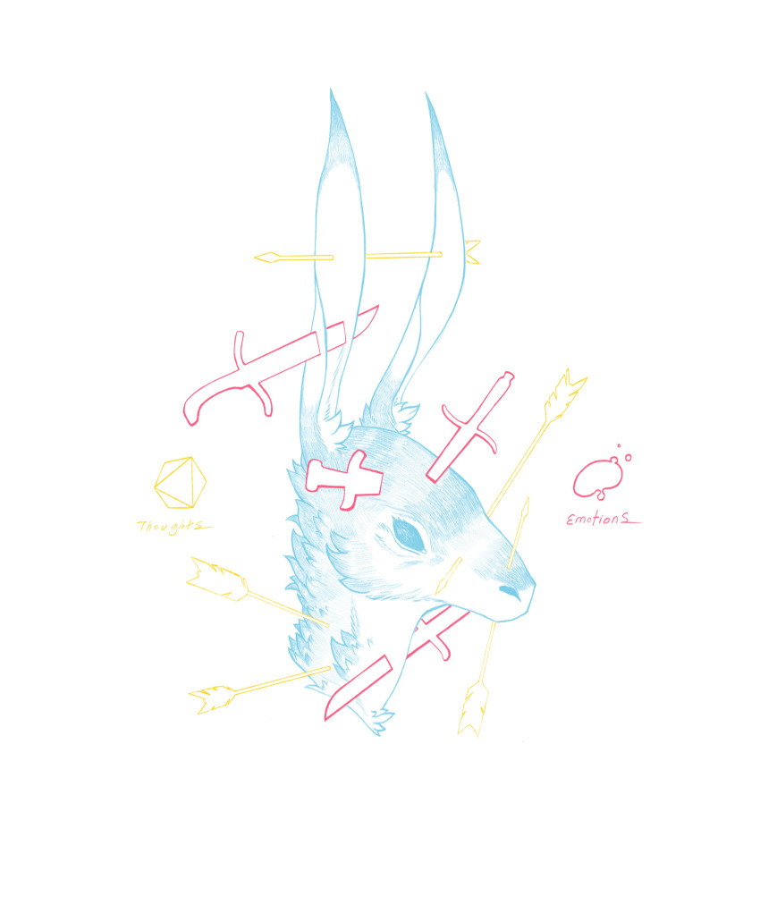 2022 absurd_res ambiguous_gender arrow_(weapon) arrow_in_ear arrow_in_mouth arrow_in_neck cheek_tuft dagger dipstick_ears ear_markings ears_up facial_tuft feral front_view fur fur_tuft headshot_portrait hi_res icosahedron impalement knife knife_in_ear knife_in_head knife_in_neck lagomorph leporid long_ears mammal melee_weapon multicolored_ears no_sclera portrait possumcrimes prick_ears rabbit rabbit_ears ranged_weapon restricted_palette simple_background solo stab three-quarter_view tuft visual_metaphor weapon white_background