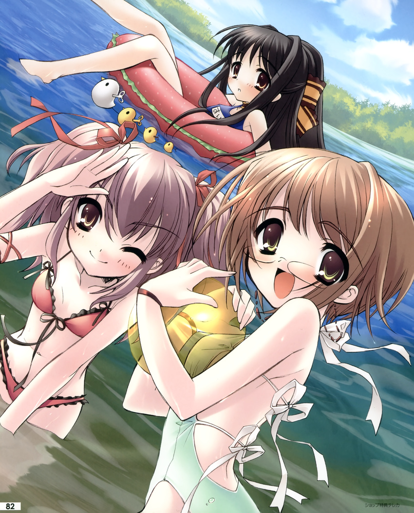 bikini ito_noizi komorebi_ni_yureru_tama_no_koe kouenji_ayana school_swimsuit sui swimsuits tachibana_koharu