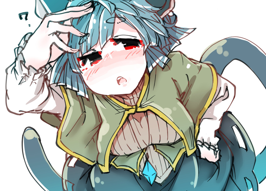 absurd_res animal_humanoid bottomwear breasts capelet clothed clothing female grey_hair hair hi_res humanoid jewelry leaning leaning_forward mammal mammal_humanoid mouse_humanoid murid murid_humanoid murine murine_humanoid nazrin open_mouth pendant red_eyes rodent rodent_humanoid sabitare short_hair skirt solo sweater teeth topwear touhou