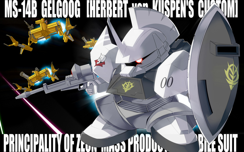 character_name chibi gelgoog gun gundam gundam_ms_igloo mecha oggo rando_seru shield weapon