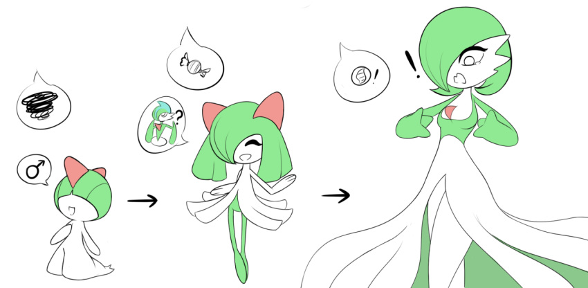 ! ? bottomless breast_expansion breasts candy cleavage dress evolution eyelashes feminization furry gallade gardevoir girly green_hair growth hair_over_eye hair_over_eyes hair_over_one_eye highres hips hourglass_figure intersex kirlia male male_gardevoir male_kirlia nervous one_eye_closed open_mouth pokémon_(species) pokemon pokemon_dppt pokemon_rse ralts sealguy simple_background smile smiling tear tearing_up thick thick_legs thick_thighs thighs transformation video_game video_games white_background white_skin wide_hips worried