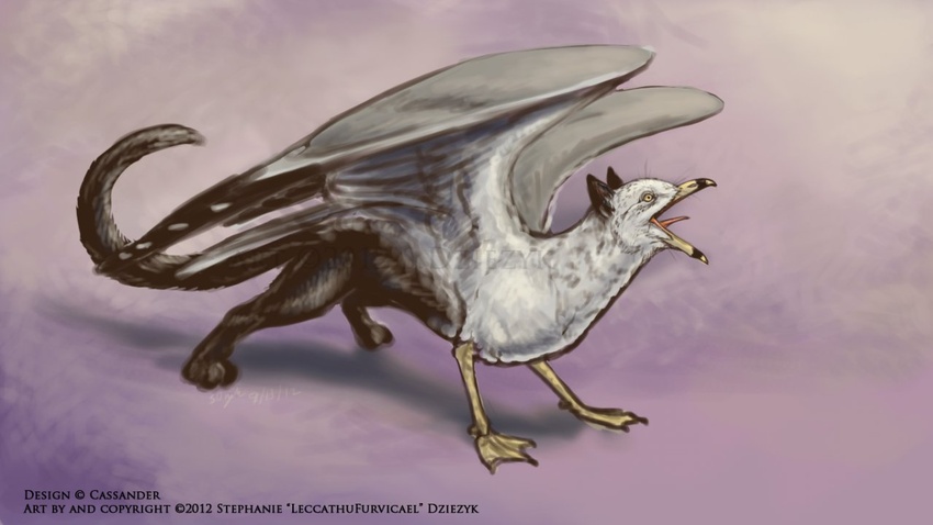 16:9 2012 3_toes ambiguous_gender avian avian_feet beak bird black_beak black_body black_feathers black_fur black_tail black_wings digital_media_(artwork) digital_painting_(artwork) domestic_cat feathered_wings feathers feet felid feline felis feral full-length_portrait fur grey_body grey_feathers grey_wings gryphon gull lari larid leccathufurvicael light lighting lily_(cassander) long_tail mammal membrane_(anatomy) multicolored_beak multicolored_body multicolored_feathers mythological_avian mythological_creature mythology open_beak open_mouth pink_background pink_tongue portrait quadruped ring-billed_gull shadow simple_background solo standing tail toes tongue two_tone_beak two_tone_body two_tone_feathers two_tone_wings webbed_feet white_body white_feathers white_wings widescreen wings yelling yellow_beak yellow_eyes