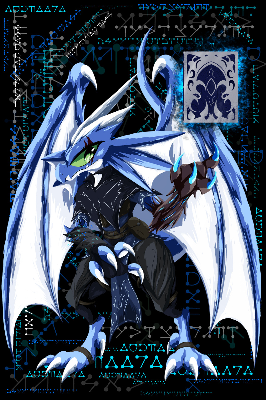 2024 absurd_res anthro armor blue_body blue_claws blue_scales book bottomwear broken_horn cel_shading claws cloak clothed clothing dragonwrought_kobold eye_scar eyelashes facial_scar fangs fin finger_claws frill_(anatomy) gauntlets gloves green_eyes handwear hi_res horn iliph_(shadowsoulful) kobold large_wings loincloth magic_user male membrane_(anatomy) membranous_wings pouch_(clothing) prosthetic prosthetic_arm prosthetic_limb pupils reptile runes scales scalie scar shaded shadowsoulful shirt slit_pupils solo spellbook tail teeth toe_claws topwear tunic white_body white_scales wings