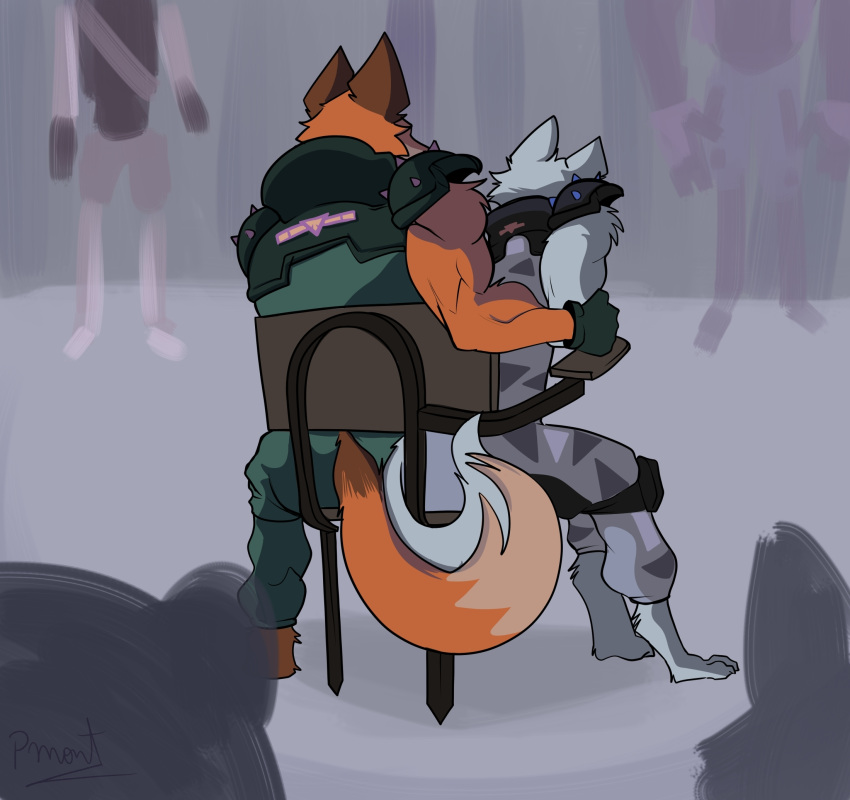 anthro arctic_fox bear brother_(lore) brothers_(lore) brown_body brown_fur canid canine canis chair clothed clothing dire_(fortnite) duo duo_focus epic_games feet felid feline felis fennix_(fortnite) fortnite fox fur furniture group hi_res male mammal multicolored_body multicolored_fur muscular muscular_anthro muscular_male mythological_canine mythological_creature mythology on_chair orange_body orange_fur oscar_(fortnite) pantherine pinumontbalou polar_bear polar_patroller sibling_(lore) sitting sitting_on_chair tail tiger true_fox ursine volpez_(fortnite) wendell_(fortnite) werecanid werecanine werecreature werewolf white_body white_fur wolf