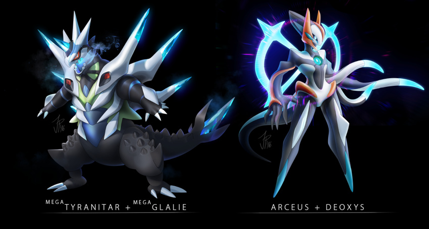 arceus better_version_at_source biped deoxys fakemon feral fusion generation_3_pokemon generation_4_pokemon generation_6_pokemon humanoid legendary_pokemon mega_evolution mega_glalie mega_tyranitar nintendo normal_forme_deoxys pokemon pokemon_(species) scalie syntheticimagination