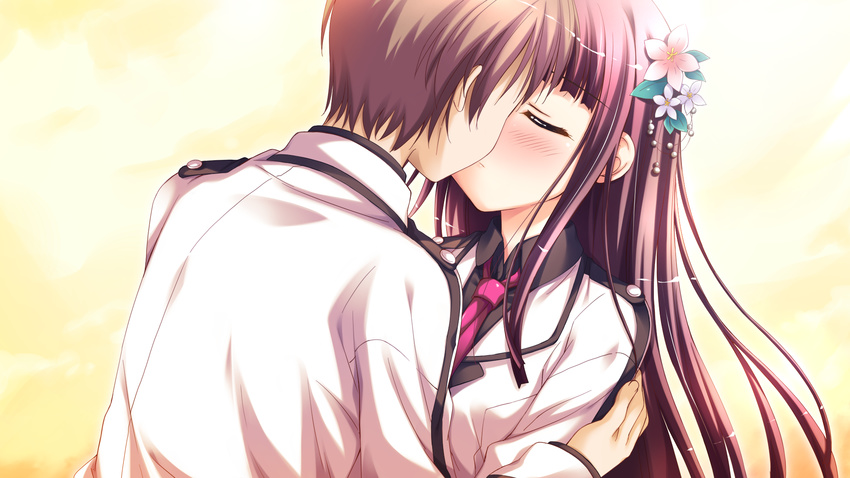 game_cg iro_ni_ide_ni_keri_waga_koi_wa kissing ko~cha long_hair tagme tenjo_kikyou