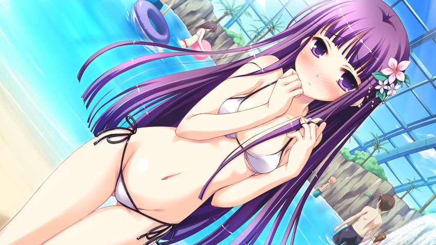 bikini game_cg iro_ni_ide_ni_keri_waga_koi_wa ko~cha swimsuit tagme tenjo_kikyou