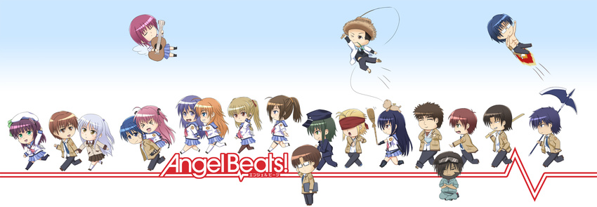 angel_beats! chaa chibi fish_saito fujimaki hinata_hideki hisako irie iwasawa matsushita nakamura_yuri naoi_ayato noda ooyama otonashi_yuzuru sekine shiina tachibana_kanade takamatsu takeyama tenshi tk yui_(angel_beats!) yusa