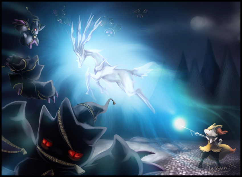 2013 3_toes ambiguous_gender anthro attack barefoot battle braixen canid canine cloud crossover deer detailed_background feet feral flying forest fur generation_6_pokemon ghost group happy harry_potter_(series) humanoid inner_ear_fluff legendary_pokemon looking_at_viewer magic magic_user mammal mega_banette mega_evolution night nintendo nude open_mouth orange_body orange_fur outside plant plussun pokemon pokemon_(species) red_eyes sky smile spirit standing toes tree tuft wand white_body white_fur xerneas yellow_body yellow_fur zipper