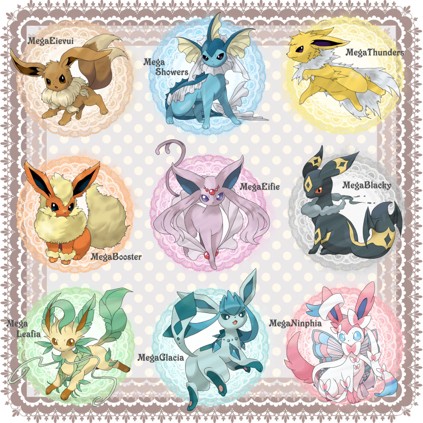 1:1 absurd_res ambiguous_gender canid canine eevee eeveelution english_text espeon evolutionary_family fakemon feral flareon generation_1_pokemon generation_2_pokemon generation_4_pokemon generation_6_pokemon glaceon glitchsamo21 hi_res jolteon leafeon mammal mega_evolution multiple_images nintendo pokemon pokemon_(species) romaji_text solo sylveon tail text umbreon vaporeon