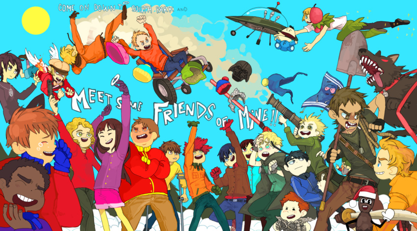 6+boys alien bebe_stevens black_hair blonde_hair blue_eyes bradley_biggle brown_eyes brown_hair butters_stotch character_request chullo clyde_donovan craig_tucker damien_thorn darth_vader eric_cartman green_eyes gregory_of_yardale hat ike_broflovski jimmy_valmer kenny_mccormick kevin_stoley kyle_broflovski lyrics mintberry_crunch multiple_boys multiple_girls phillip_pirrup red_hair source_request south_park stan_marsh star_wars timmy_burch token_black towelie tweek_tweak unworn_hat unworn_headwear wendy_testaburger wheelchair ze_mole