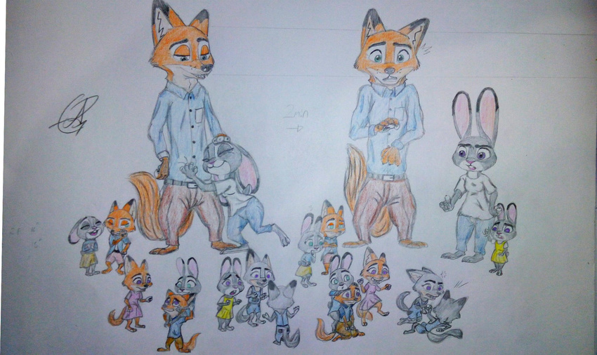 angry belt black_body black_fur canid canine clothing colored disney drawing dress family female fox fur grey_body grey_fur happy hi_res i_ship_it_real_hard inner_ear_fluff interspecies judy_hopps lagomorph leporid long_ears male mammal multiple_(disambiguation) nick_wilde orange_body orange_fur pencil_(disambiguation) predator/prey rabbit romantic romantic_ambiance romantic_couple sad scan size_difference smile surprise tall tuft young zootopia