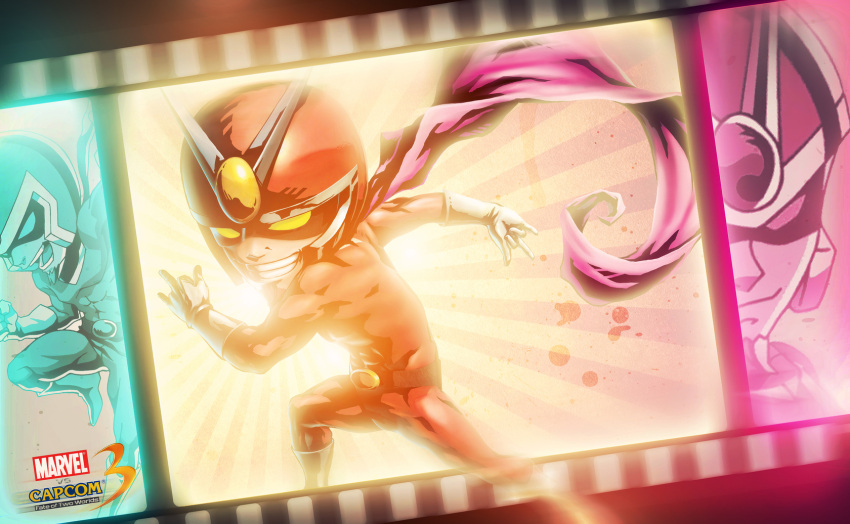 bosslogic capcom film_strip highres hmale male male_focus marvel marvel_vs._capcom marvel_vs._capcom_3 marvel_vs_capcom marvel_vs_capcom_3 scarf superhero viewtiful_joe viewtiful_joe_(character)