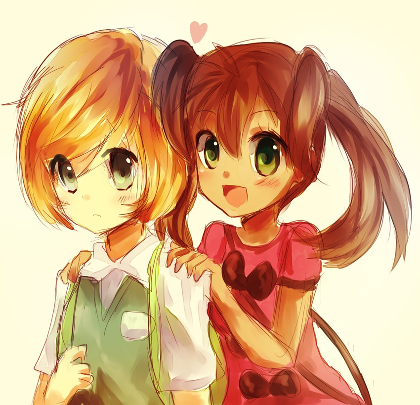 1boy brown_hair female pokemon pokemon_(game) pokemon_xy red_hair sana_(pokemon) toroba_(pokemon)