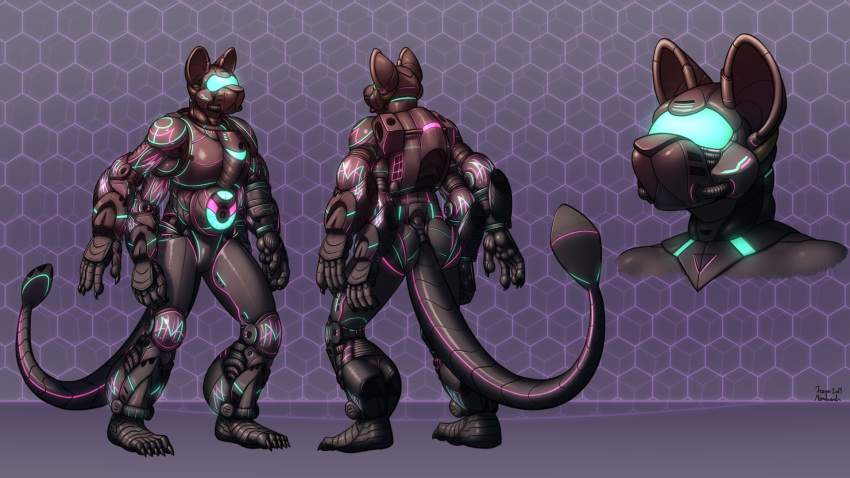 16:9 4_arms alien anthro armor clothing digital_media_(artwork) freya_manibrandr full-length_portrait gas_mask hi_res kattyri machine male mask model_sheet multi_arm multi_limb portrait power power_armor science_fiction solo suit widescreen