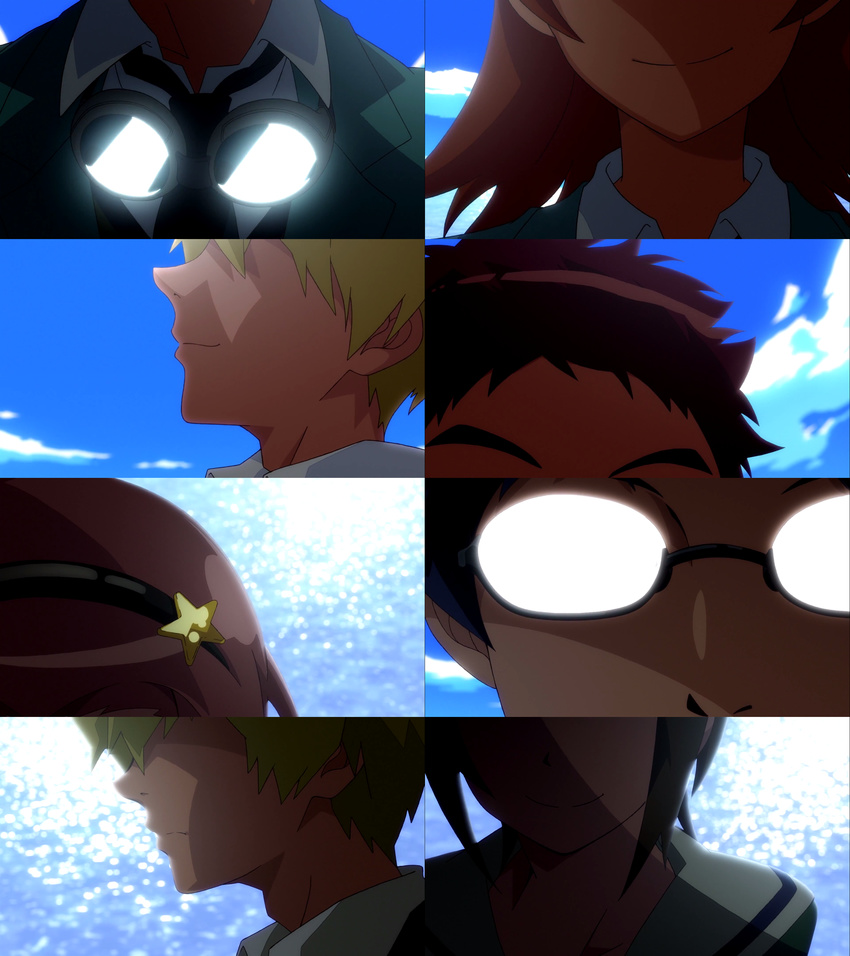 3girls 5boys digimon digimon_adventure_tri glasses goggles ishida_yamato izumi_koushirou kido_jou multiple_boys multiple_girls school_uniform screenshot tachikawa_mimi takaisgi_takeru takenouchi_sora yagami_hikari yagami_taichi