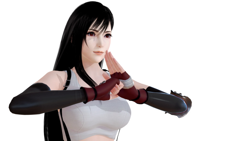 3d final_fantasy final_fantasy_vii fingerless_gloves honey pose solo solo_female studio_neo tifa_lockhart