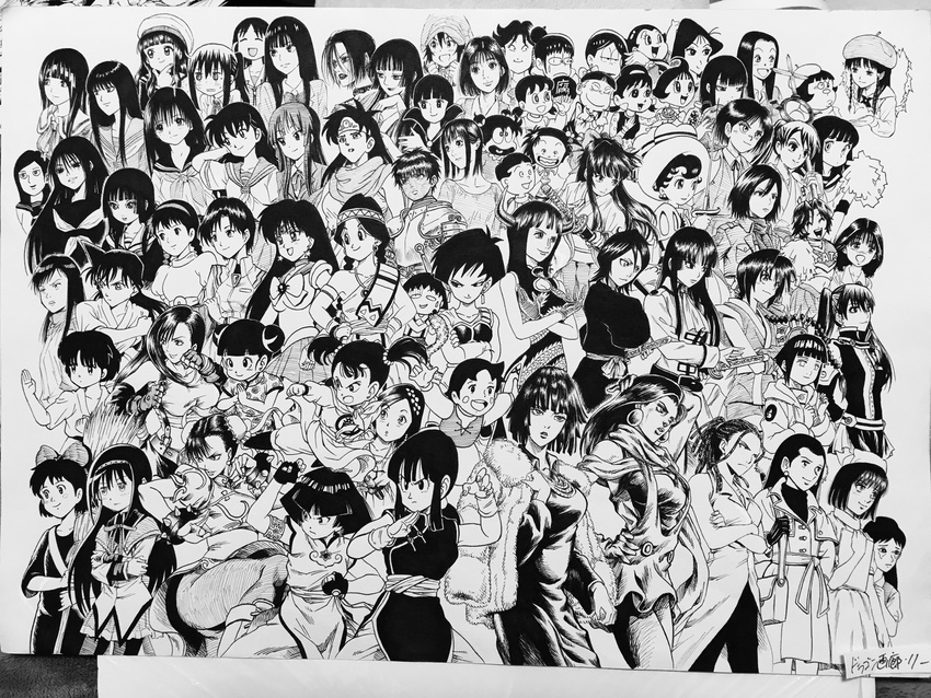 20th_century_boys 6+girls @_@ akagi_haruko akemi_homura akemi_homura_(magical_girl) akiyama_mio alps_no_shoujo_heidi annotation_request aoki_yuriko armlet arms_up asari-chan ashita_no_joe azuki_miho azumanga_daiou bag bakuman battle_tendency belt berserk bishoujo_senshi_sailor_moon bleach blush_stickers boots bottle bow bracelet braid broom cape cardcaptor_sakura casca_(berserk) character_request cheerleader chi-chi_(dragon_ball) chibi_maruko-chan china_dress chinese_clothes choroko_(osomatsu-san) chun-li circlet cleavage_cutout clenched_hands clipboard closed_mouth clothing_cutout coat collar commentary_request copyright_request crayon_shin-chan cropped_jacket crossover d.gray-man daidouji_tomoyo doraemon double_bun dr._slump dragon_ball dragon_ball_z dragon_print dragon_quest dragon_quest_dai_no_daibouken dragon_quest_iii dragon_quest_roto_no_monshou dragon_quest_yuusha_abel_densetsu dress earrings eimi_(dai_no_daibouken) enma_ai etou_ranze eyelashes eyeshield_21 fighter_(dq3) fighting_stance final_fantasy final_fantasy_vii final_fantasy_viii fingerless_gloves fubuki_(one-punch_man) fullmetal_alchemist fur_trim fushigi_na_merumo gegege_no_kitarou gintama glasses gloves gouda_jaiko greyscale hagoromo_gitsune hair_between_eyes hair_bun hair_ornament hair_slicked_back hairband hairbow hajime_no_ippo hakama hakama_skirt half_updo hamano_asari hat hayakawa_kyouko heidi_(alps_no_shoujo_heidi) high_school!_kimengumi high_score_girl highres higurashi_kagome himitsu_no_akko-chan himouto!_umaru-chan hino_rei holding holding_sword holding_weapon hoshi_akiko hyuuga_hinata i"s ibuki_maya ichigo_100_percent ichihara_yuuko ichiko_(osomatsu-san) idolmaster idolmaster_(classic) imai_nobume inuyasha isono_wakame izumi_curtis jacket jacket_on_shoulders japanese_clothes jarinko_chie jewelry jigoku_shoujo jojo_no_kimyou_na_bouken k-on! kagami_atsuko kanzaki_nao kasuga_ayumu kekkaishi kicking kiki_(majo_no_takkyuubin) kikuchi_makoto kimi_ni_todoke kimono konohagakure_symbol kuchiki_rukia kuronuma_sawako kyojin_no_hoshi kyou_kara_ore_wa!! lee_(dragon_garou) lenalee_lee liar_game lisa_lisa long_hair long_sleeves mahou_shoujo_madoka_magica mahou_shoujo_madoka_magica_(anime) majo_no_takkyuubin makimachi_misao mashiba_kumi meitantei_conan merumo mikasa_ackerman minamoto_shizuka miyake_shinobu mob_psycho_100 monkey_tail monochrome motoba_kirie mouri_ran multiple_crossover multiple_girls nakamura_asako nana_(series) nanase_chiaki naruto naruto_(series) neck_ribbon necklace nekomusume neon_genesis_evangelion nico_robin nurarihyon_no_mago nurse nurse_cap one-punch_man one_piece oono_akira osaki_nana osomatsu-san osomatsu_(series) otonari_hisako outstretched_arm outstretched_arms own_hands_together pants parted_lips partially_annotated pelvic_curtain photo_(medium) polearm pom_pom_(cheerleading) princess_sapphire puff_and_slash_sleeves puffy_short_sleeves puffy_sleeves ranma_1/2 ready_to_draw ribbon ribbon_no_kishi rimless_eyewear rokudenashi_blues rurouni_kenshin sailor_mars sailor_senshi sakura_momoko sakura_taisen saotome_roman sazae-san scared scarf school_uniform serafuku seripa setoguchi_yukiji sheeta shingeki_no_kyojin shinguuji_sakura shiraki_youko short_hair short_sleeves short_twintails shoulder_bag side_ponytail single_braid sket_dance skirt slam_dunk_(series) sleeveless smile spiked_bracelet spikes spread_arms staff star_(symbol) star_earrings street_fighter sword tail takane_tsubomi takemoto_chie taki_suzuna tears tendou_akane tenkuu_no_shiro_laputa tetsuwan_atom tialah tifa_lockhart tokimeki_tonight tomoeda_elementary_school_uniform toujou_aya trait_connection tsun_tsururin twin_braids twintails uran_(tetsuwan_atom) urusei_yatsura ushio_to_tora weapon world_masterpiece_theater xxxholic yao_(roto_no_monshou) yoshizuki_iori yukimura_tokine