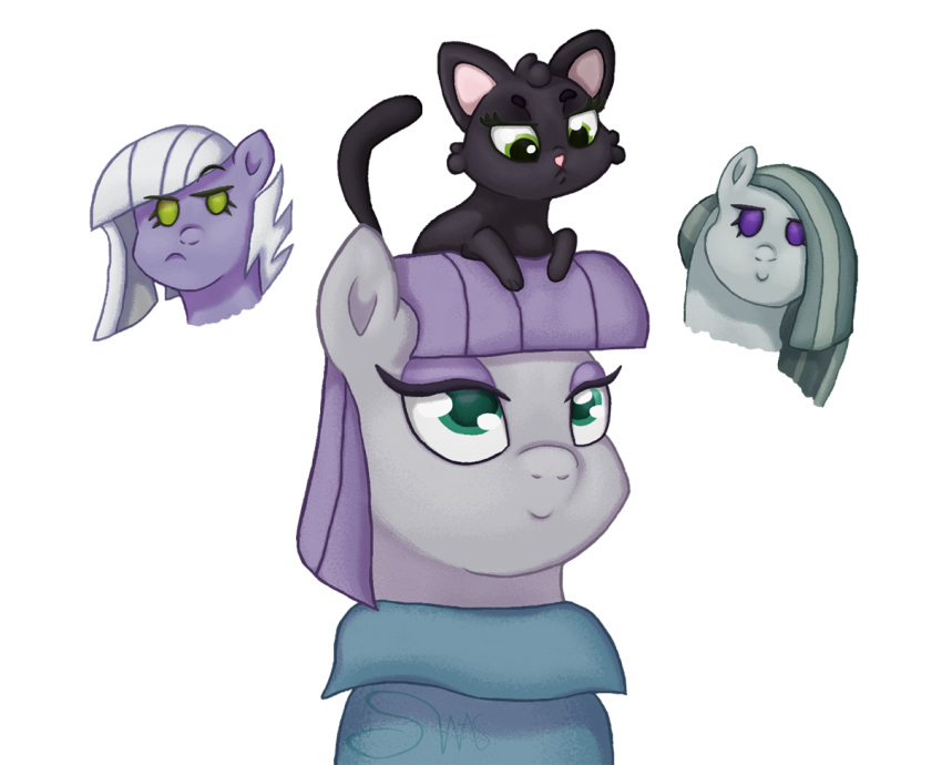 2018 alpha_channel black_body black_fur clothing crossover domestic_cat equid equine felid feline felis female friendship_is_magic fur green_eyes group hasbro horse jade_catkin limestone_pie_(mlp) littlest_pet_shop littlest_pet_shop:_a_world_of_our_own mammal marble_pie_(mlp) maud_pie_(mlp) my_little_pony pony purple_eyes smile yellow_eyes