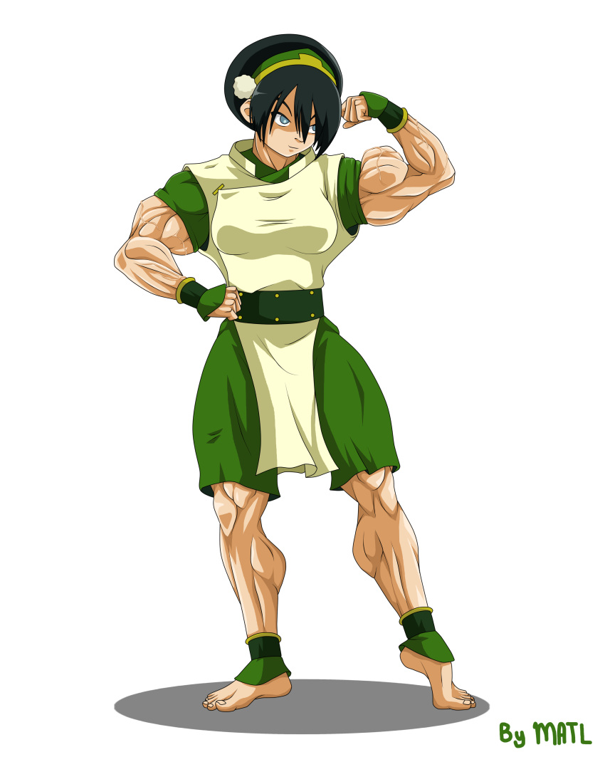 abs avatar_the_last_airbender biceps big_breasts big_muscles breasts female matl muscles muscular muscular_arms muscular_female muscular_legs muscular_thighs nickelodeon nicktoons pecs toph_bei_fong