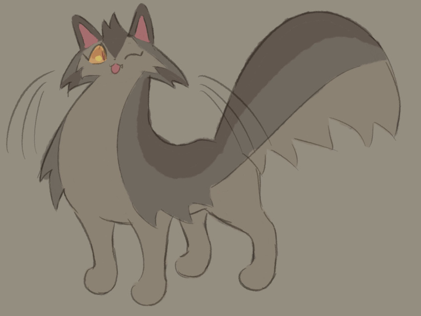 4:3 conditional_dnp domestic_cat felid feline felis feral fur graystripe_(warriors) grey_body grey_fur hi_res labbit_(artist) male mammal one_eye_closed smile solo tail warriors_(book_series)