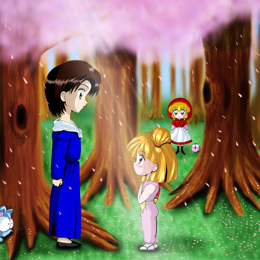 akazukin_chacha chacha orin psuke shiine standing woods