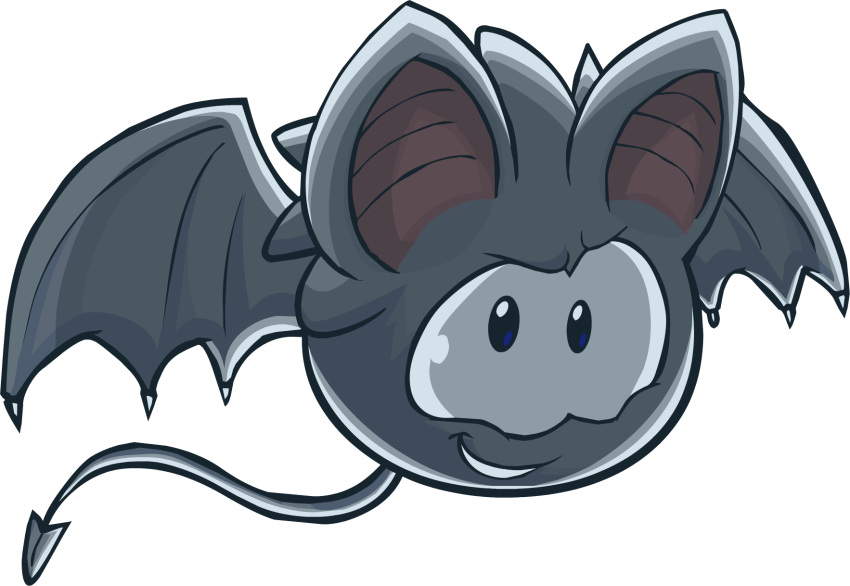 alpha_channel ambiguous_gender bat_ears bat_puffle bat_wings club_penguin full-length_portrait grin hi_res looking_at_viewer membrane_(anatomy) membranous_wings official_art portrait puffle smile solo spade_tail tail toony unknown_artist wings