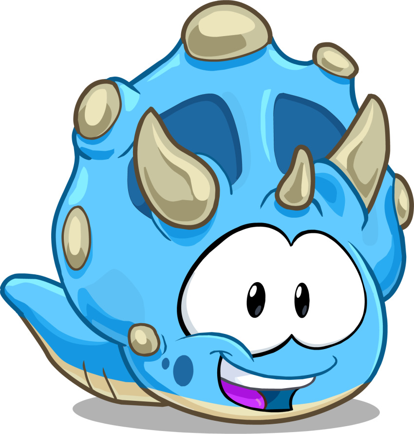 alpha_channel ambiguous_gender club_penguin dinosaur_puffle full-length_portrait hi_res horn looking_at_viewer official_art open_mouth portrait puffle solo toony unknown_artist upper_teeth