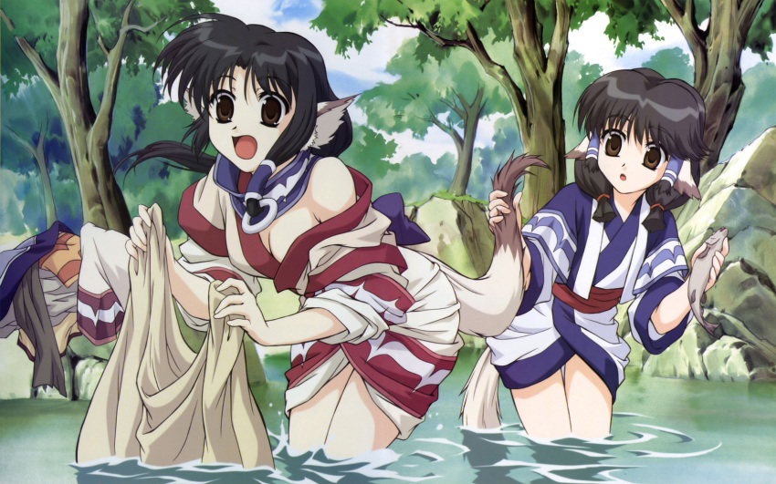 aruruw eruruw fish tail utawarerumono water