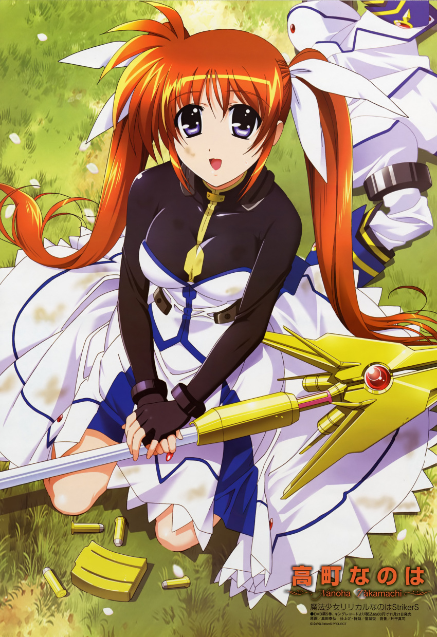 breasts cleavage highres long_hair mahou_shojo_lyrical_nanoha mahou_shojo_lyrical_nanoha_a's mahou_shojo_lyrical_nanoha_strikers nanoha nanoha_takamachi scan skirt twintails twintails uniform