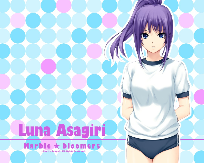 asagiri_luna bloomers coffee-kizoku gym_uniform marble_bloomers noesis wallpaper