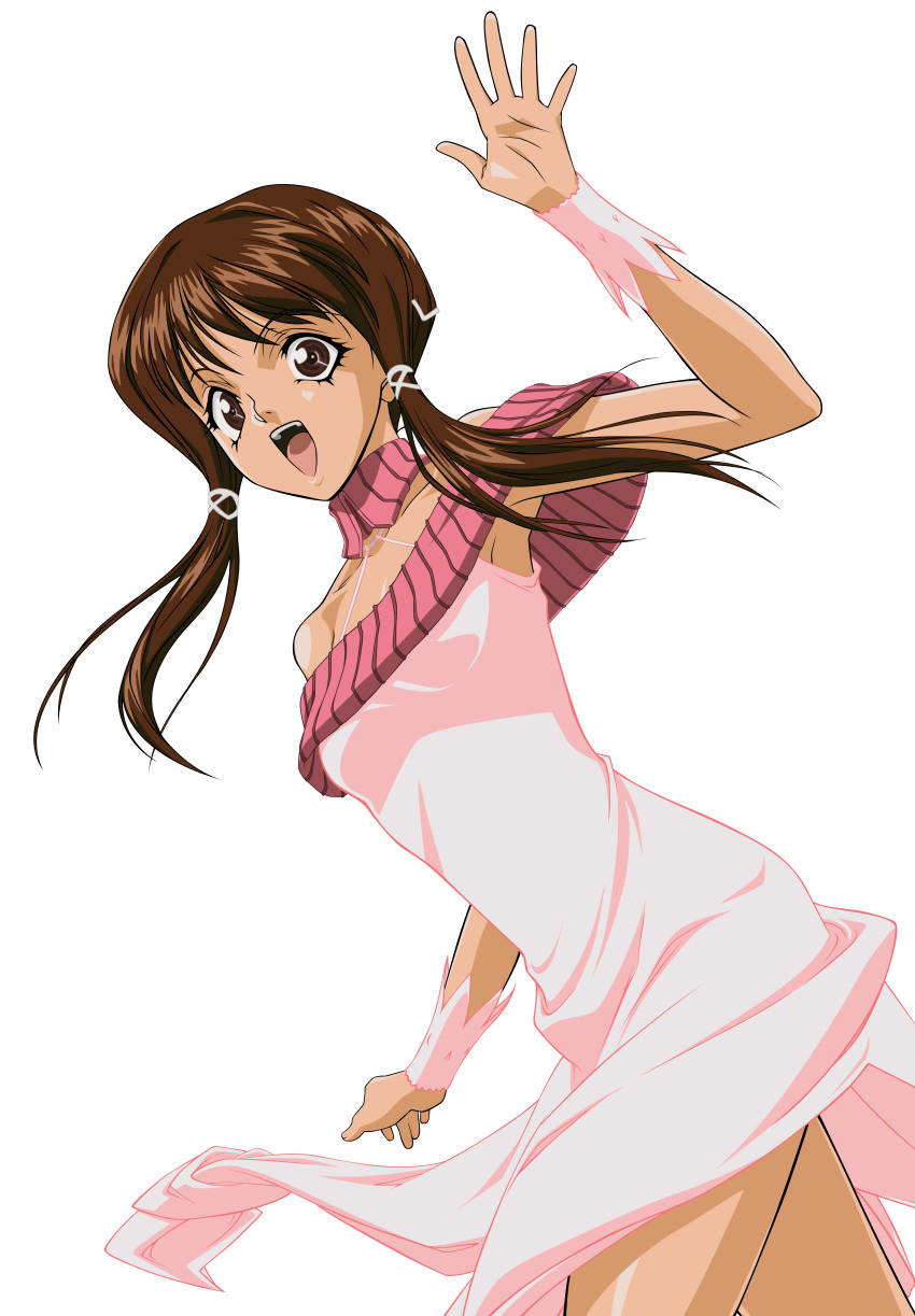 absurdres black_background brown_eyes brown_hair dress extraction female highres hikari_to_mizu_no_daphne mizuki_maia simple_background solo vector