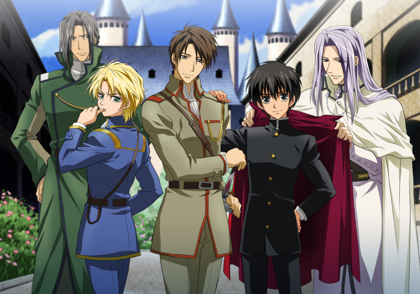 conrart_weller g&#252;nter_von_christ gwendal_von_voltaire kyou_kara_maou male shibuya_yuuri wolfram_von_bielefeld