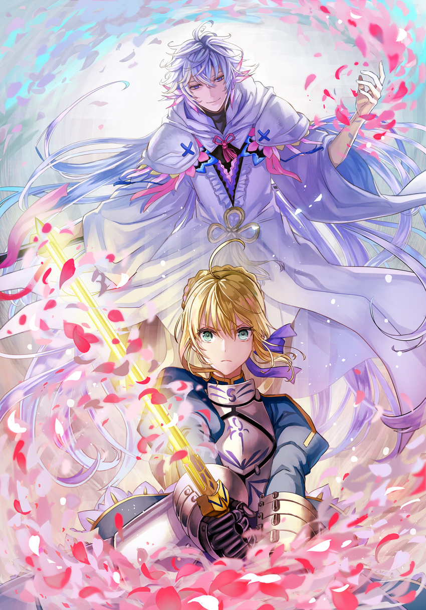 armor fate/stay_night kirinosuke merlin_(fate/stay_night) saber sword