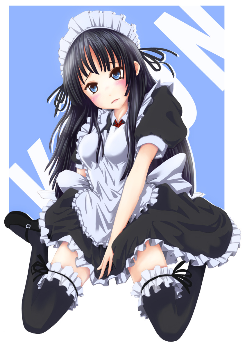 akiyama_mio bad_id bad_pixiv_id black_hair female highres k-on! long_hair maid solo usual