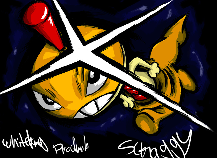 headbutt highres no_humans photoshop_(medium) pokemon pokemon_(creature) scraggy