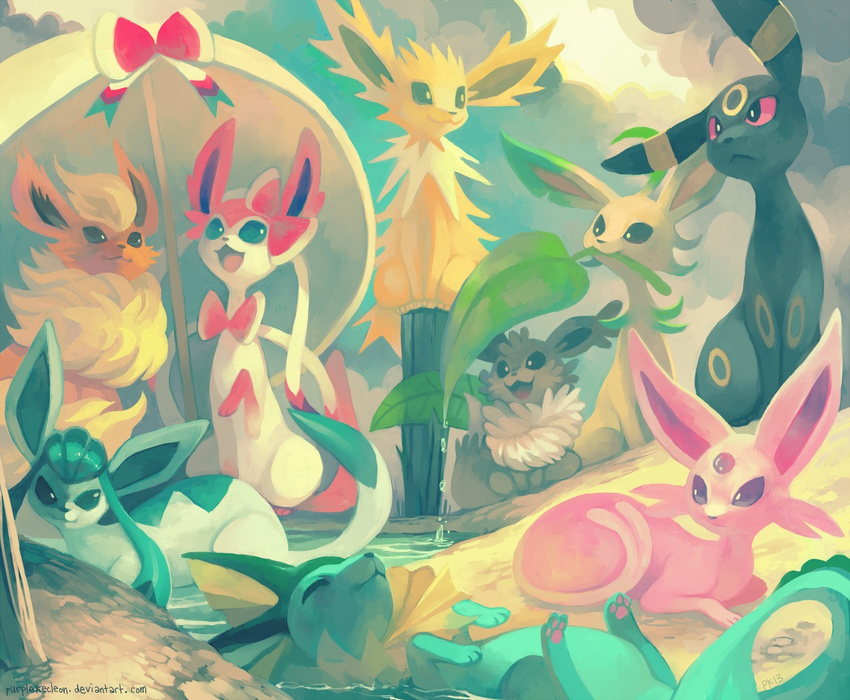 all_nine_eeveelutions ambiguous_gender avoid_posting eevee eeveelution espeon feral flareon generation_1_pokemon generation_2_pokemon generation_4_pokemon generation_6_pokemon glaceon jolteon leafeon nintendo pokemon pokemon_(species) purplekecleon sylveon umbreon vaporeon