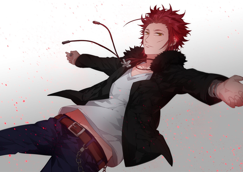 all_male k_(anime) kurisu_takumi male red_hair suou_mikoto_(k)