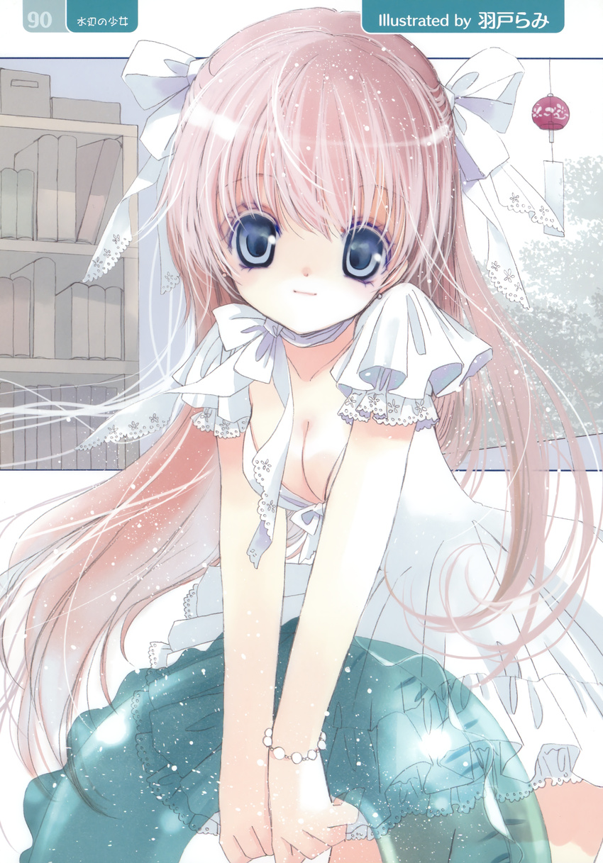 cleavage dress hato_no_tamago rami summer_dress