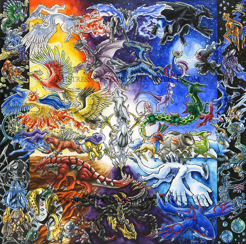 2013 arceus articuno azelf beak blue_eyes bubble celebi claws cobalion collaboration commentary crescent_moon cresselia darkrai deoxys deoxys_(normal) dialga english_commentary entei everyone fangs fire floating flying genesect giratina green_hair groudon heatran highres ho-oh horns jirachi keldeo keldeo_(resolute) kyogre kyurem landorus landorus_(therian) latias latios leaning_forward long_hair lugia manaphy mane meloetta meloetta_(aria) mesprit mew_(pokemon) mewtwo moltres monster moon musical_note night night_sky palkia phione photoshop_(medium) pokemon pokemon_(creature) pokemon_bw pokemon_dppt pokemon_gsc pokemon_rgby pokemon_rse raikou rayquaza regice regigigas regirock registeel reshiram running shadeofshinon shaymin shaymin_(land) signature single_horn sky star_(sky) star_(symbol) starry_sky suicune sysirauta terrakion thundurus thundurus_(therian) tornadus tornadus_(therian) traditional_media uxie very_long_hair victini virizion walking watermark web_address wings yellow_eyes zapdos zekrom