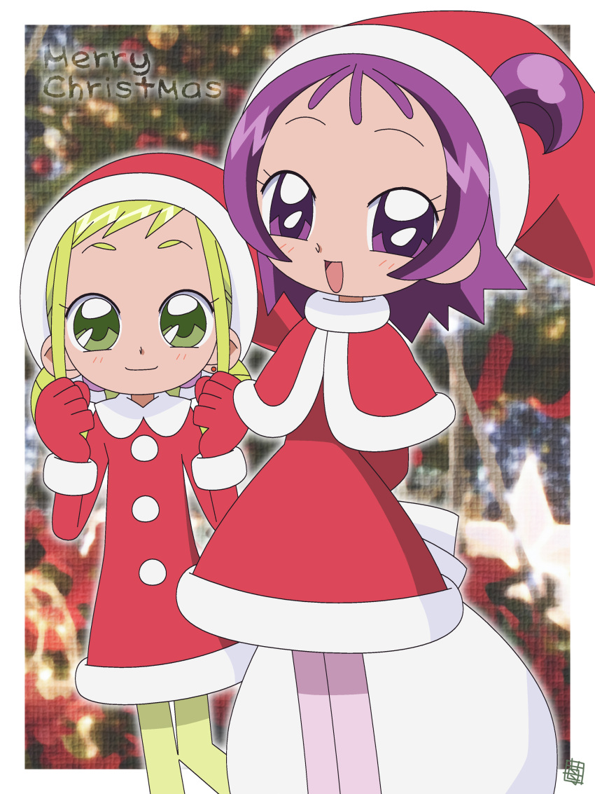 asuka_momoko blonde_hair hatomugisan lolicon ojamajo_doremi purple_hair segawa_onpu