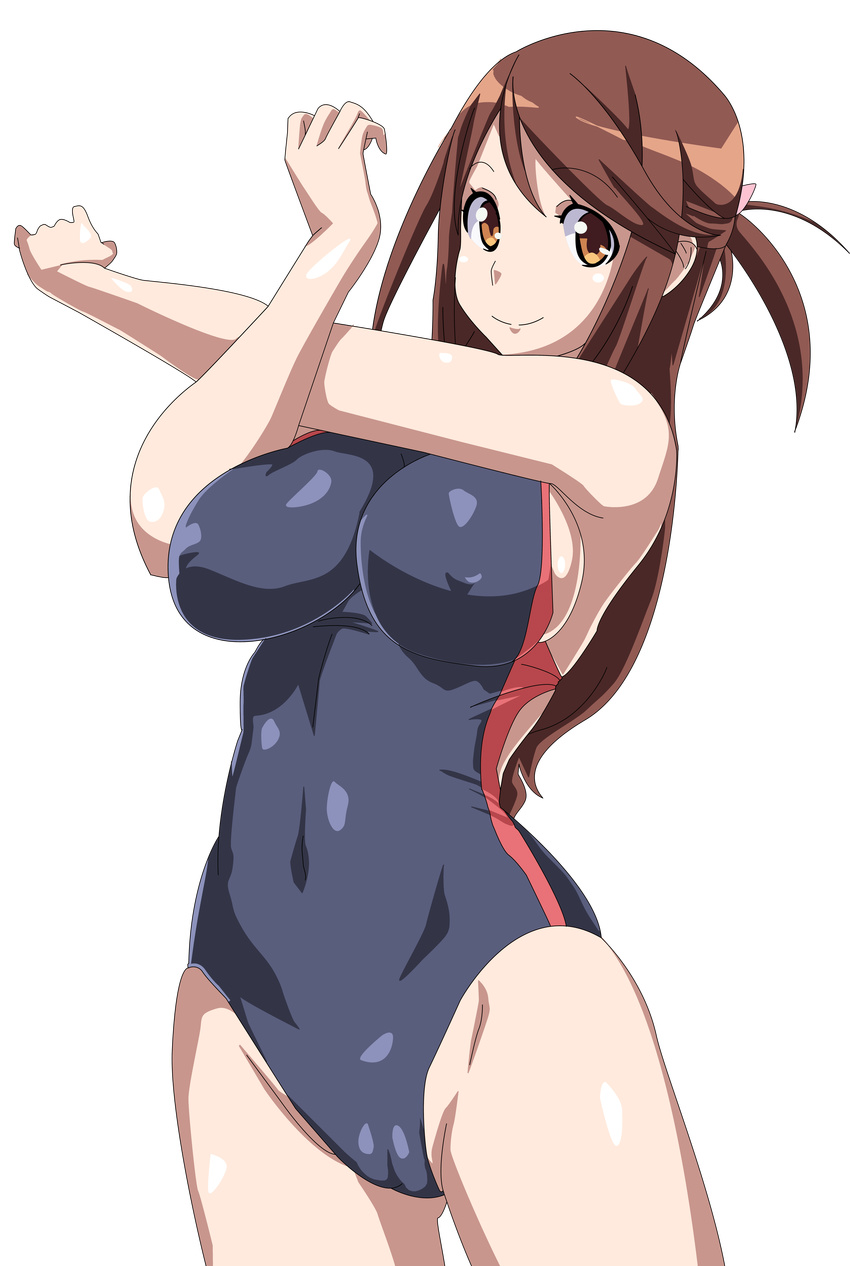 breasts iida_nana large_breasts rail_wars! swim_suits tagme