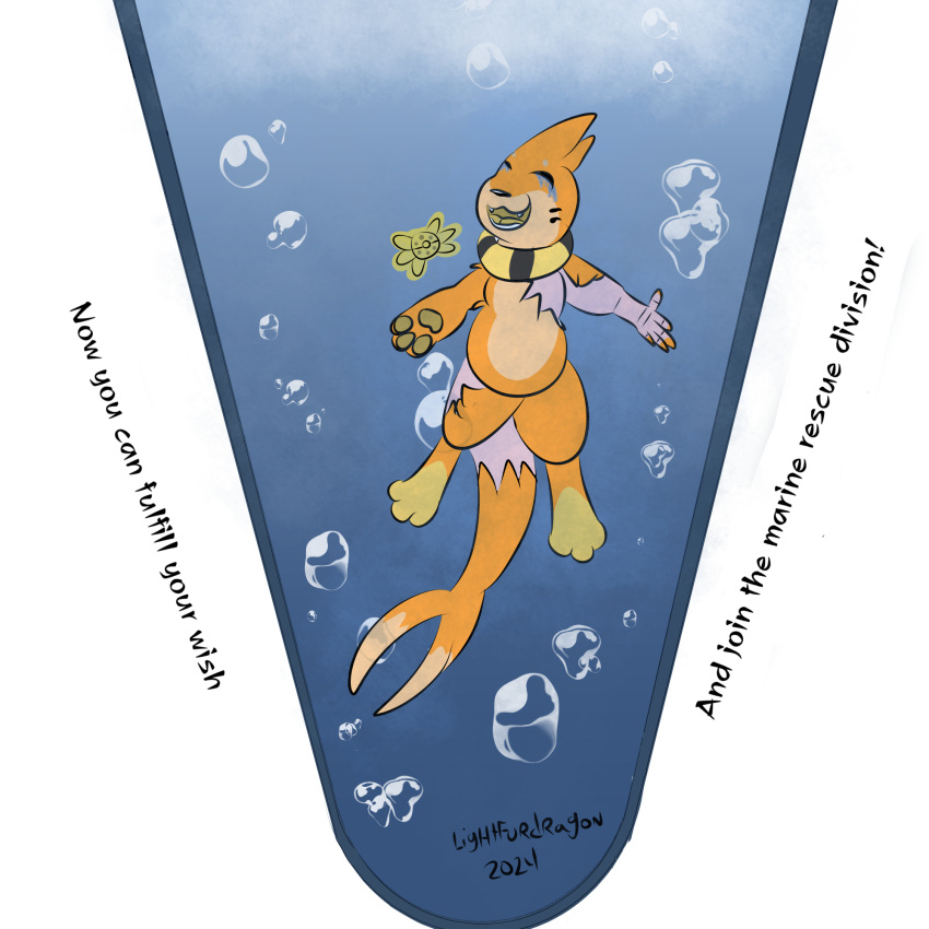 1:1 ambiguous_gender anthro astrail bubble buizel floater generation_4_pokemon hi_res leg_markings lightfurdragon marine_explorer_buizel markings nintendo orange_body pokemon pokemon_(species) pokemon_mystery_dungeon socks_(marking) solo spike_chunsoft tan_body transformation underwater water