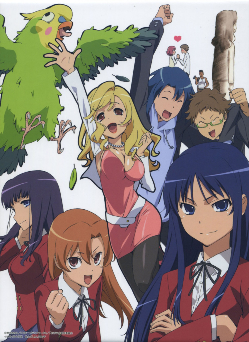 haruta_kouji highres inko inko-chan kanou_sakura kanou_sumire kashii_nanako kihara_maya koigakubo_yuri noto_hisamitsu takasu_yasuko toradora!